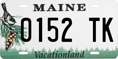 ME license plate 0152TK