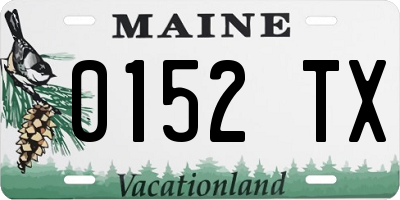 ME license plate 0152TX