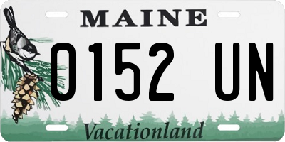 ME license plate 0152UN