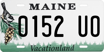 ME license plate 0152UO