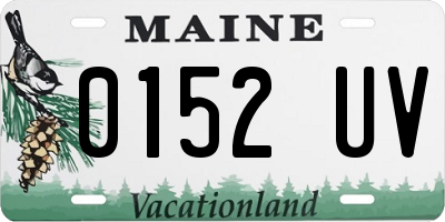 ME license plate 0152UV