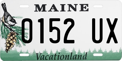 ME license plate 0152UX