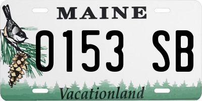 ME license plate 0153SB