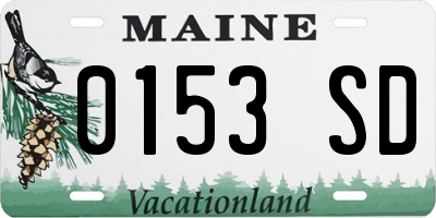 ME license plate 0153SD