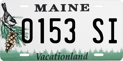 ME license plate 0153SI