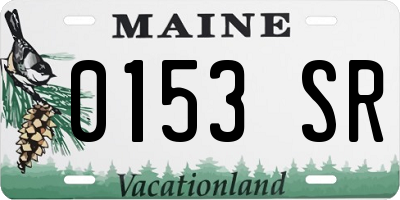 ME license plate 0153SR