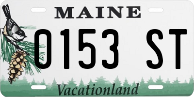 ME license plate 0153ST