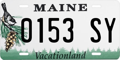 ME license plate 0153SY