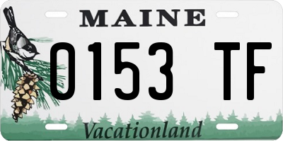 ME license plate 0153TF