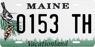 ME license plate 0153TH