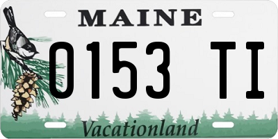 ME license plate 0153TI