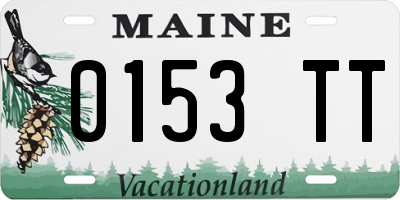 ME license plate 0153TT