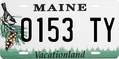 ME license plate 0153TY