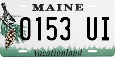ME license plate 0153UI
