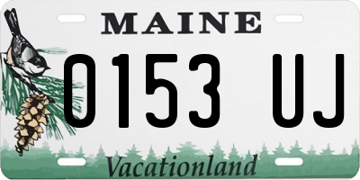 ME license plate 0153UJ