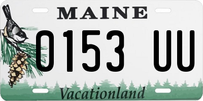 ME license plate 0153UU