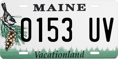 ME license plate 0153UV