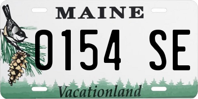 ME license plate 0154SE