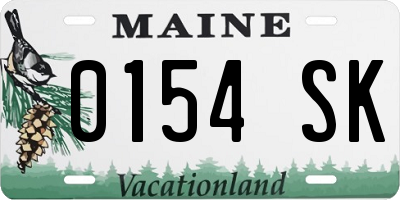 ME license plate 0154SK