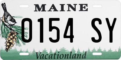ME license plate 0154SY