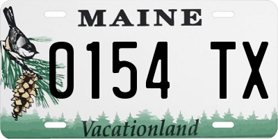 ME license plate 0154TX