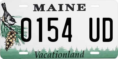 ME license plate 0154UD