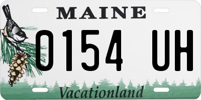 ME license plate 0154UH