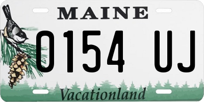 ME license plate 0154UJ