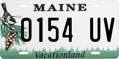 ME license plate 0154UV