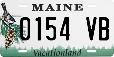 ME license plate 0154VB