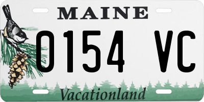 ME license plate 0154VC