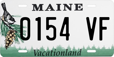 ME license plate 0154VF