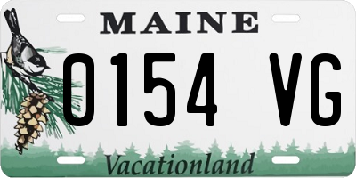 ME license plate 0154VG