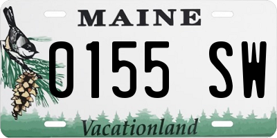 ME license plate 0155SW