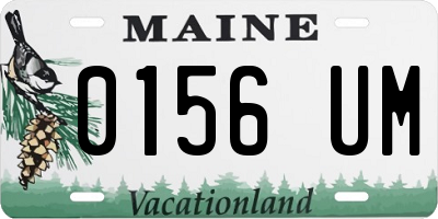 ME license plate 0156UM
