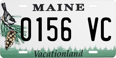 ME license plate 0156VC