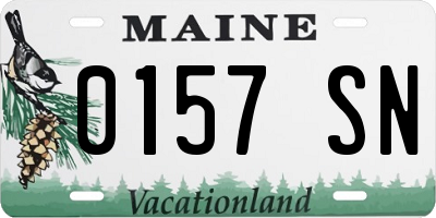 ME license plate 0157SN