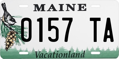 ME license plate 0157TA