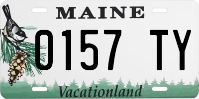 ME license plate 0157TY