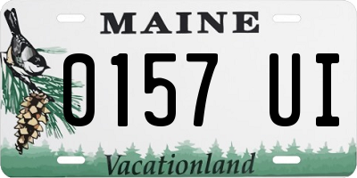 ME license plate 0157UI
