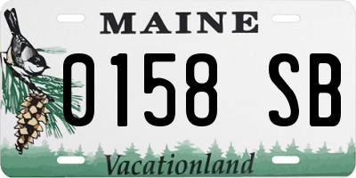 ME license plate 0158SB