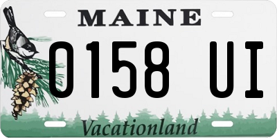 ME license plate 0158UI