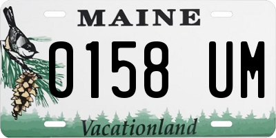 ME license plate 0158UM