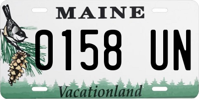ME license plate 0158UN