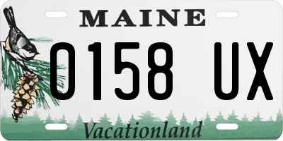 ME license plate 0158UX