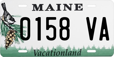 ME license plate 0158VA