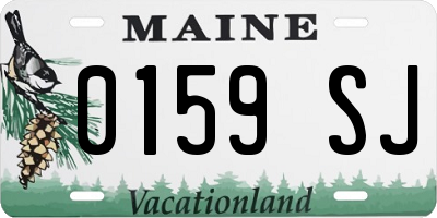 ME license plate 0159SJ