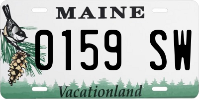 ME license plate 0159SW