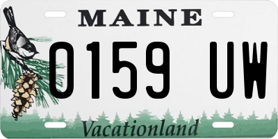 ME license plate 0159UW