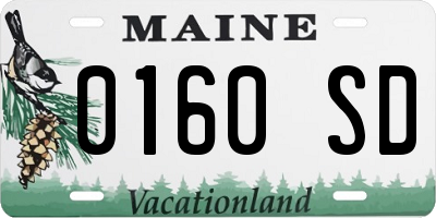 ME license plate 0160SD